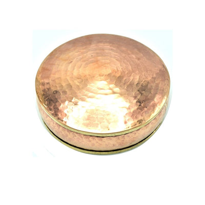 Copper Mandala plate for mandala offering